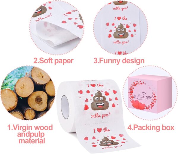 Funny Valentine's Day Toilet Paper Gift, Romantic Novelty Gag Gift for Him & Her - Image 8
