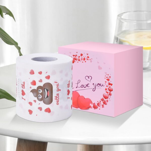 Funny Valentine's Day Toilet Paper Gift, Romantic Novelty Gag Gift for Him & Her - Image 3