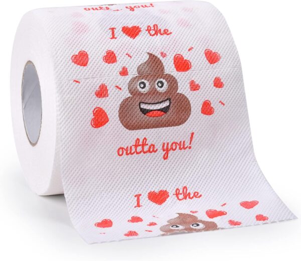 Funny Valentine's Day Toilet Paper Gift, Romantic Novelty Gag Gift for Him & Her