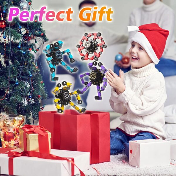 Transformable Fidget Spinners 4 Pcs for Kids & Adults, Stress Relief Toys - Image 6