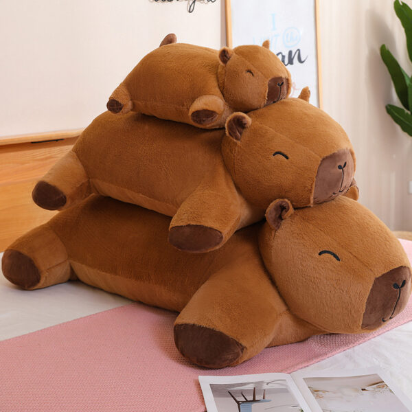 Giant Kawaii Capybara Plush Doll Floor Mat for Home Decor Gift for Boys & Girls - Image 3
