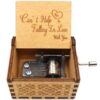 Vintage Wooden Hand-Cranked Music Box - Can't Help Falling in Love - Image 4