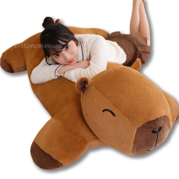 Giant Kawaii Capybara Plush Doll Floor Mat for Home Decor Gift for Boys & Girls