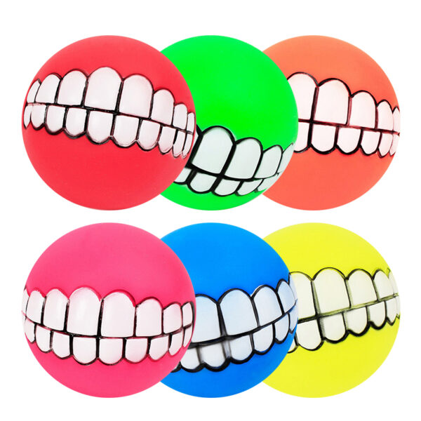 Funny Teeth Dog Chew Ball – Interactive Squeaky Toy for Pets - Image 6
