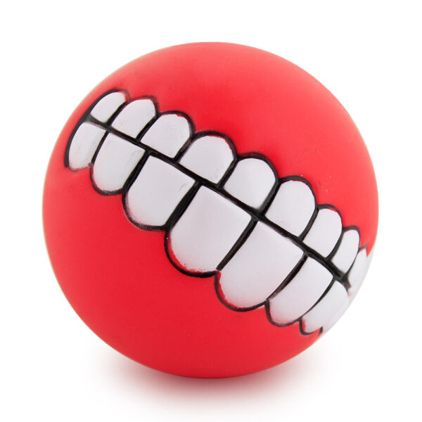 Funny Teeth Dog Chew Ball – Interactive Squeaky Toy for Pets - Image 9