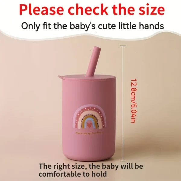 Silicone Baby Feeding Straw Cup - Leakproof & Anti-Hot Toddler Drinkware - Image 4