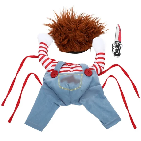 Comical Pet Cosplay Costume for Dogs and Cats – Funny Halloween Outfit with Hat - Image 4