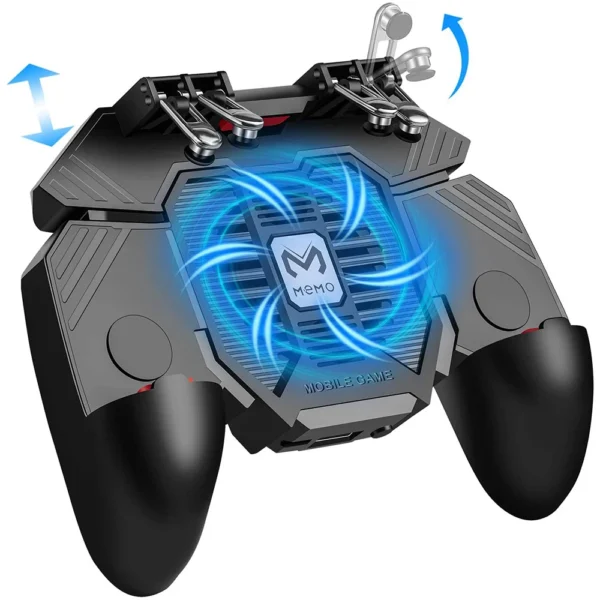 PUBG AK77 Six-Finger Mobile Gamepad with Cooling Fan & Power Bank