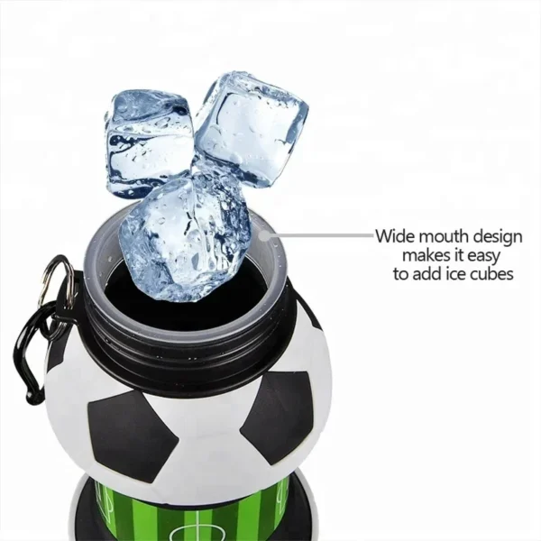 Foldable Football/basketball Silicone Water Bottle, Children/student Outdoor Sports Water Bottle. Supports Mass Customization - Image 5