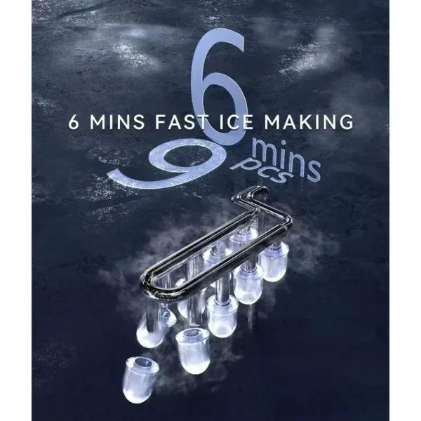 Portable Countertop Ice Maker, 9 Cubes in 6 Minutes, Self-Cleaning - Image 2