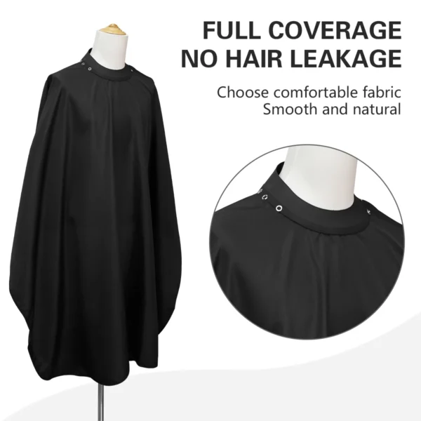 Barbershop Silicone Neckline Hairdressing Gown Buckle Waterproof Haircut Cloth Barbershop Non-slip Cape Styling Tools - Image 2