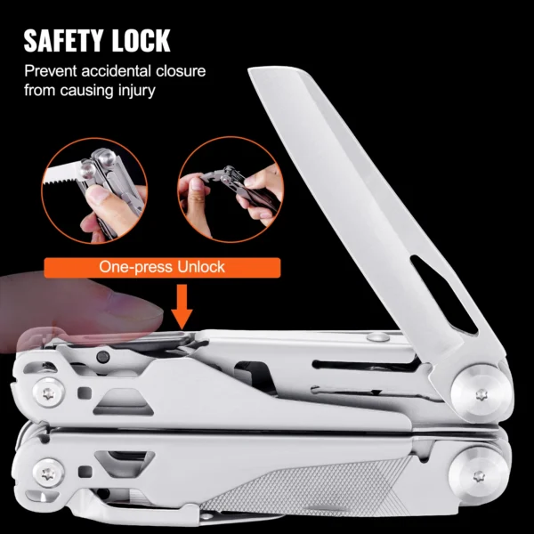17-in-1 Stainless Steel Multi-tool Pliers with Knife, Scissors, and Screwdriver - Image 5