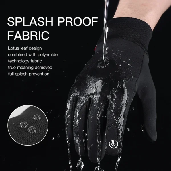 Men's and Women's Waterproof Touch Screen Winter Gloves - Image 5