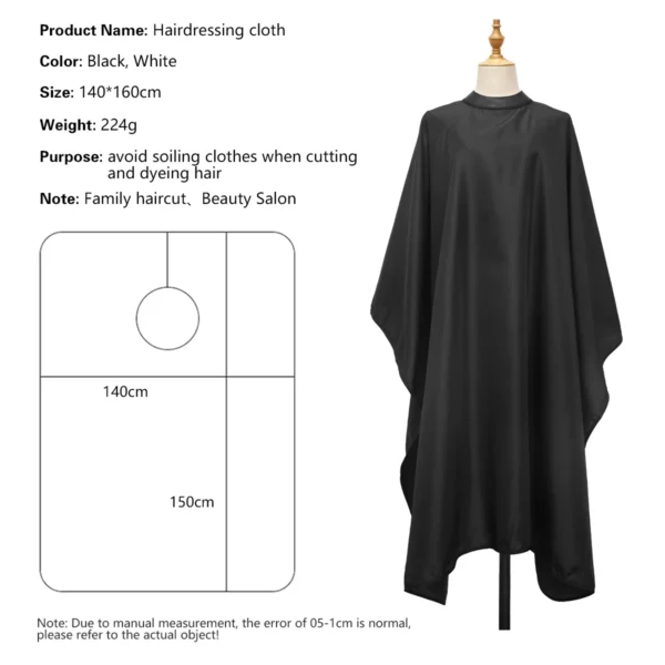 Barbershop Silicone Neckline Hairdressing Gown Buckle Waterproof Haircut Cloth Barbershop Non-slip Cape Styling Tools - Image 6