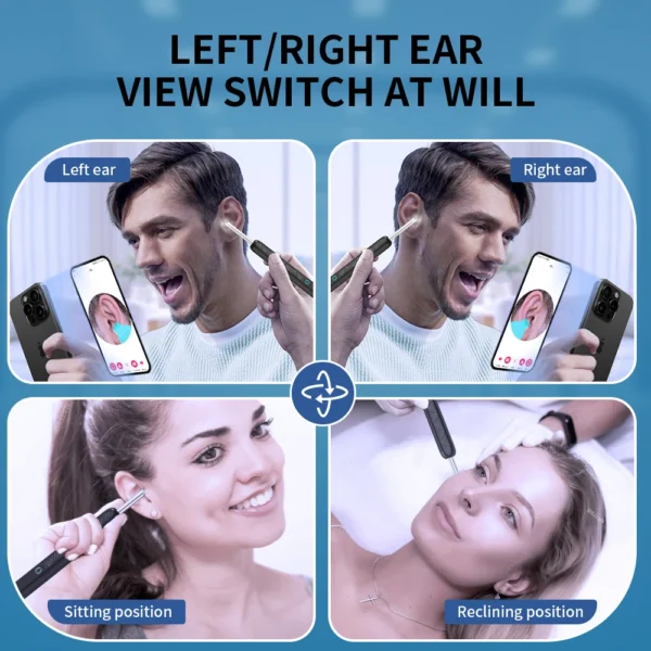 NE3 Wireless Ear Cleaner with Camera & LED Light – Smart Otoscope Kit - Image 6