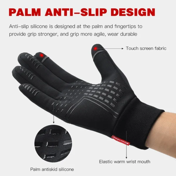 Men's and Women's Waterproof Touch Screen Winter Gloves - Image 3