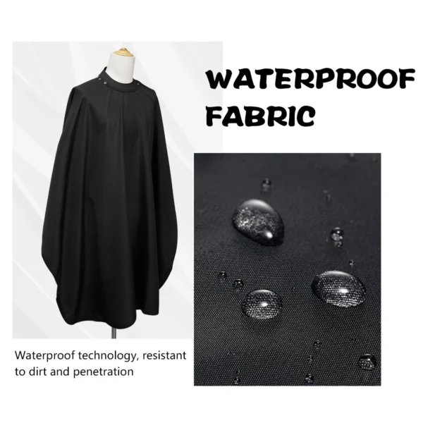 Barbershop Silicone Neckline Hairdressing Gown Buckle Waterproof Haircut Cloth Barbershop Non-slip Cape Styling Tools - Image 4