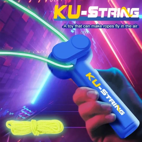 Electric Luminous String Launcher Toy - Glow in The Dark Stress Relief for Kids