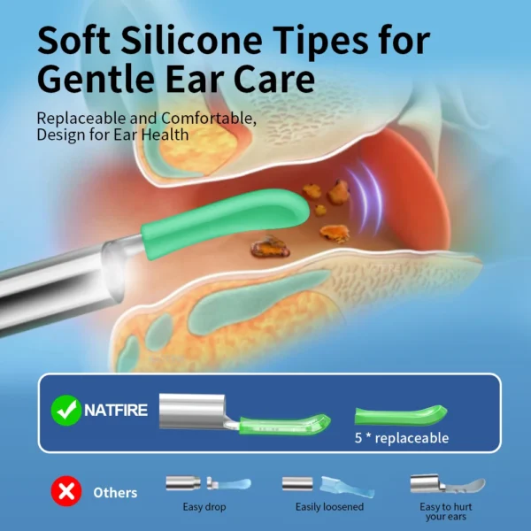 NE3 Wireless Ear Cleaner with Camera & LED Light – Smart Otoscope Kit - Image 4