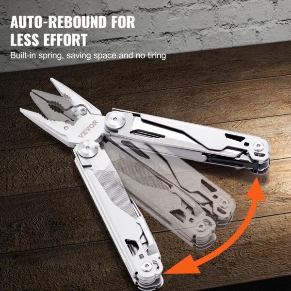 17-in-1 Stainless Steel Multi-tool Pliers with Knife, Scissors, and Screwdriver - Image 4