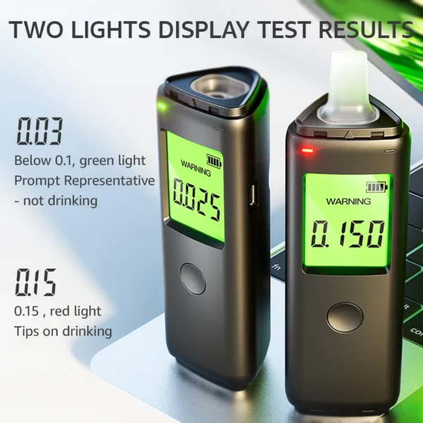 Rechargeable Digital Breathalyzer | Portable Alcohol Tester with High Accuracy - Image 3