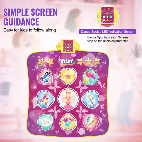 Kids Electronic Dance Mat - 9-Button Play Pad with 3 Modes & 8 Challenge Levels - Image 3