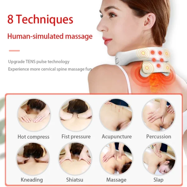 Smart Neck Massage Instrument with Heating Compress for Portable Neck and Shoulder Relief - Image 3