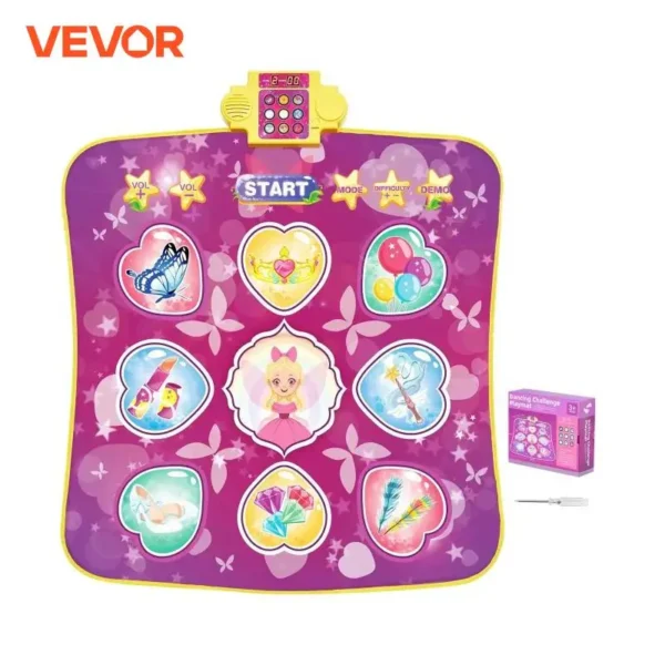 Kids Electronic Dance Mat - 9-Button Play Pad with 3 Modes & 8 Challenge Levels