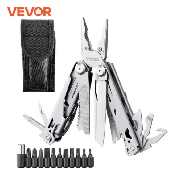 17-in-1 Stainless Steel Multi-tool Pliers with Knife, Scissors, and Screwdriver
