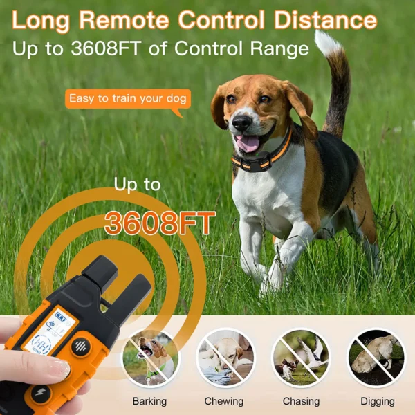 3300Ft Waterproof Electric Dog Training Collar with Remote for 5-120lbs Dogs - Image 3