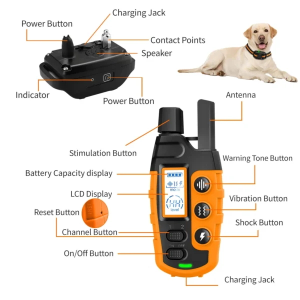 3300Ft Waterproof Electric Dog Training Collar with Remote for 5-120lbs Dogs - Image 6