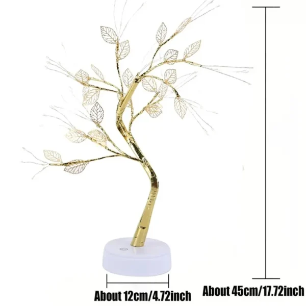 LED Rose Leaf Table Lamp USB Christmas Tree Light DIY Night Light Decoration - Image 6