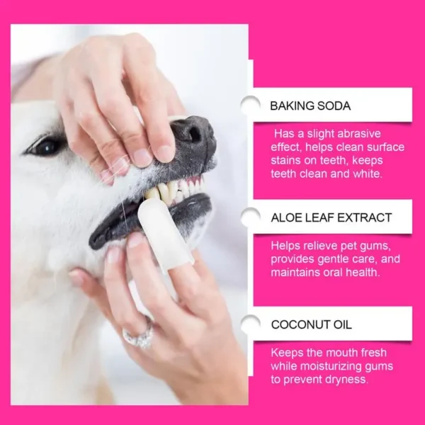 Pet Finger Teeth Cleaning Wipes - Oral and Gum Care for Dogs and Cats - Image 3