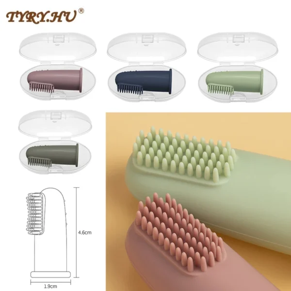 Baby Soft Silicone Finger Toothbrush - BPA-Free & Food Grade