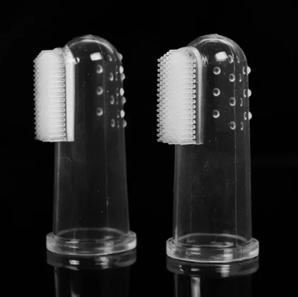 Pet Finger Toothbrush - Food Grade Silicone for Dog and Cat Teeth Cleaning