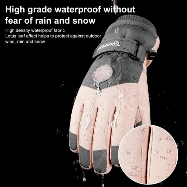 Waterproof Winter Skiing Gloves with Touch Screen for Men & Women - Image 4