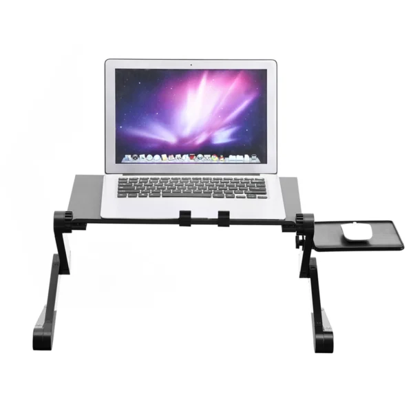 360° Adjustable Foldable Laptop Desk with Cooling Fans and Mouse Board - Image 3