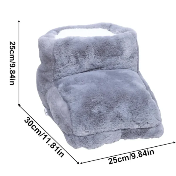 Washable USB Electric Foot Warmer - Heated Fleece Suede Cushion for Office - Image 6