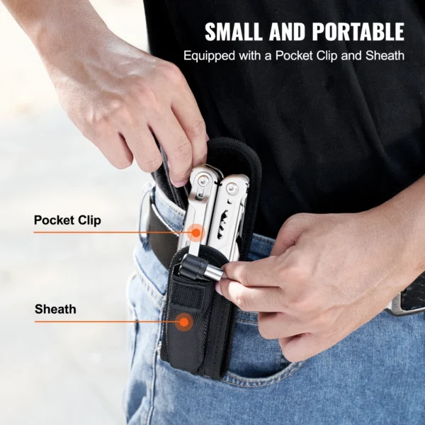 17-in-1 Stainless Steel Multi-tool Pliers with Knife, Scissors, and Screwdriver - Image 6