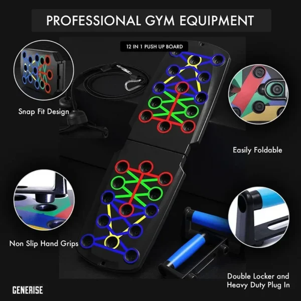 21-in-1 Portable Push-Up Board Folding Exercise Station - Image 3