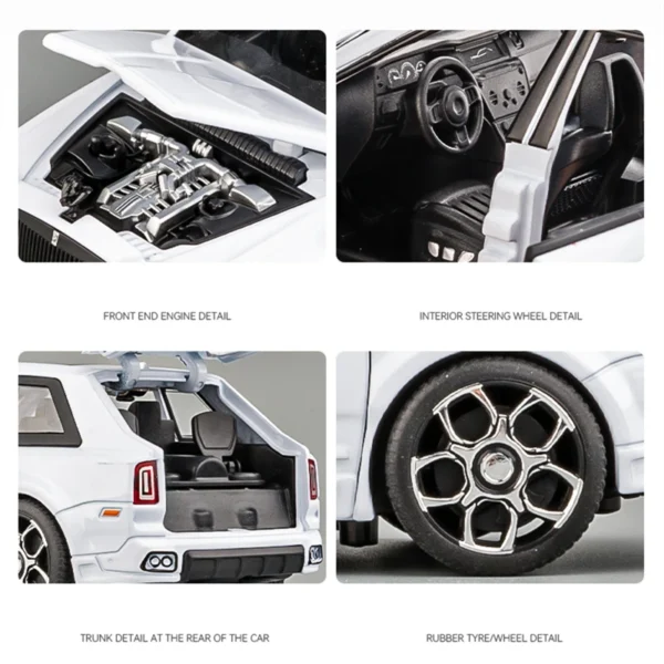 1:32 Rolls Royce Cullinan SUV Diecast Model with Sound & Light - Image 6