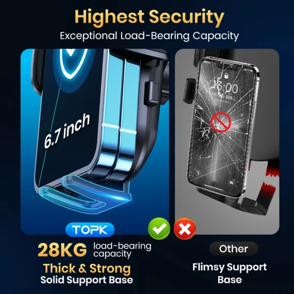 Super Stable Car Phone Holder – Dashboard, Windscreen, Air Vent Mount for All Mobile Phones - Image 3