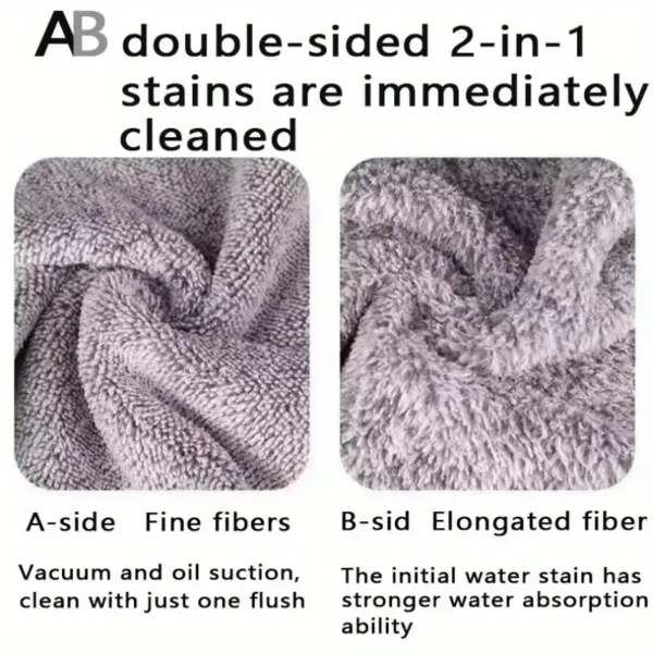 5/10/20pcs Kitchen Towel, Ultra-fine Fiber Light Gray Cleaning Cloth Set, Absorbent, Soft And Stain-removing Cloth - Image 3