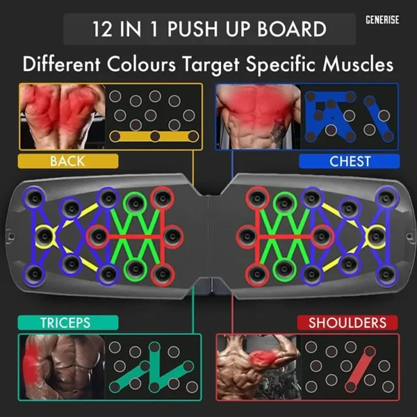 21-in-1 Portable Push-Up Board Folding Exercise Station - Image 2