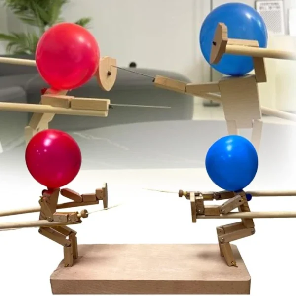 Balloon Bamboo Man Battle Game: Fast-Paced Wooden Fighter with Inflatable Head